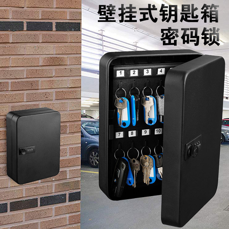 K9HX Wholesale All-steel Combination Lock Key Box Home Wall-mounted Wall-mounted Key Cabinet 4S Car Key Storage Tube