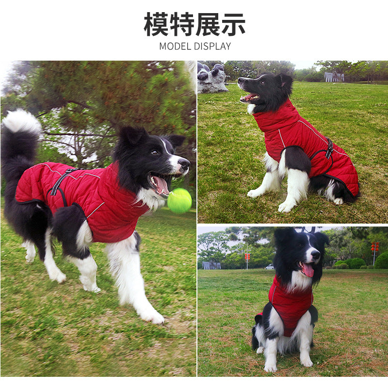 Pet Dog Clothes Winter Cotton Coat Plus Velvet Thick Warm